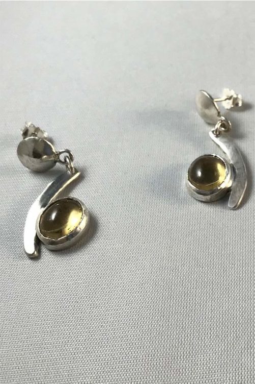 boucles oreilles citrine